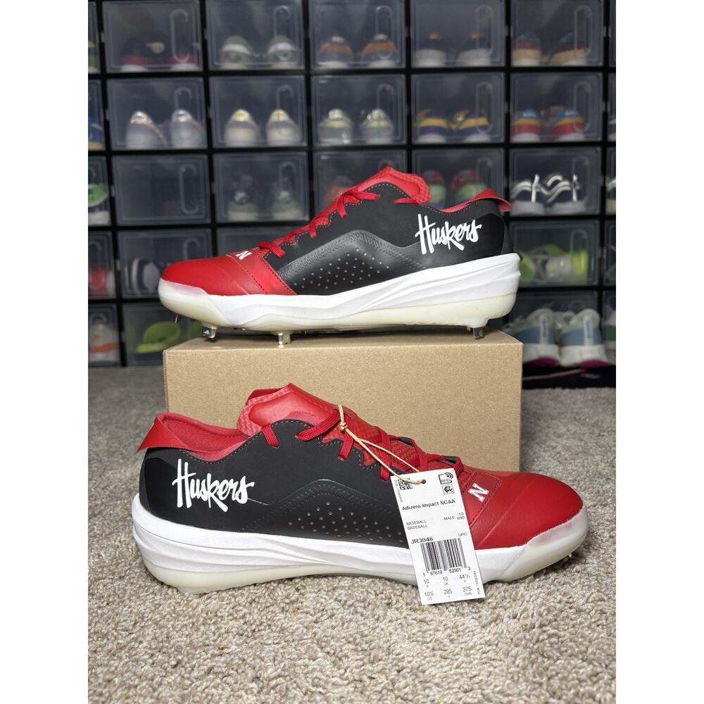 Adidas Adizero Impact Men’s Size 10.5 PE Huskers NCAA Red Baseball Cleats JR3048 - Picture 2 of 6